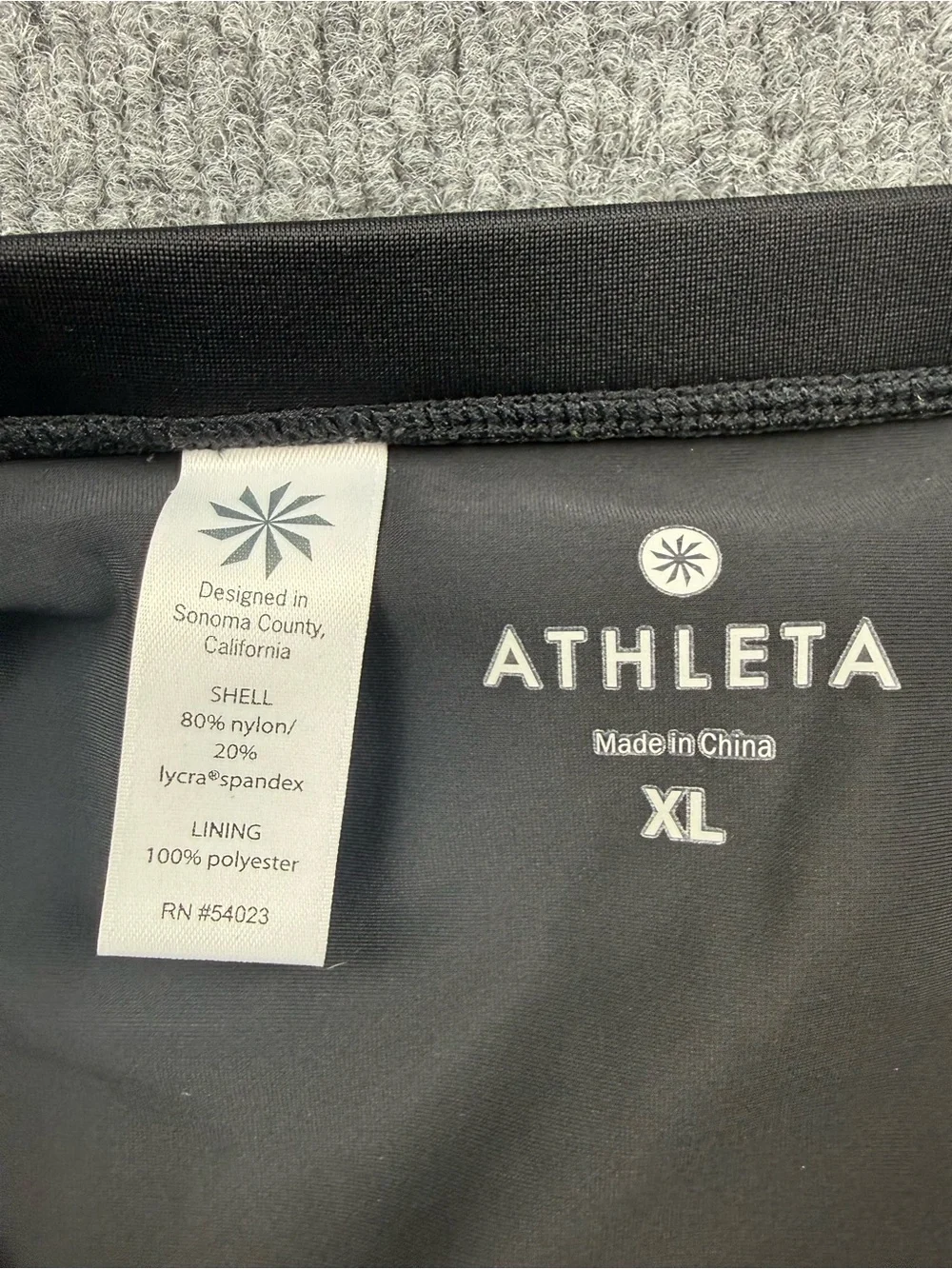 Athleta Black Ruffled Swim Skirt, Size XL - Picture 4 of 5